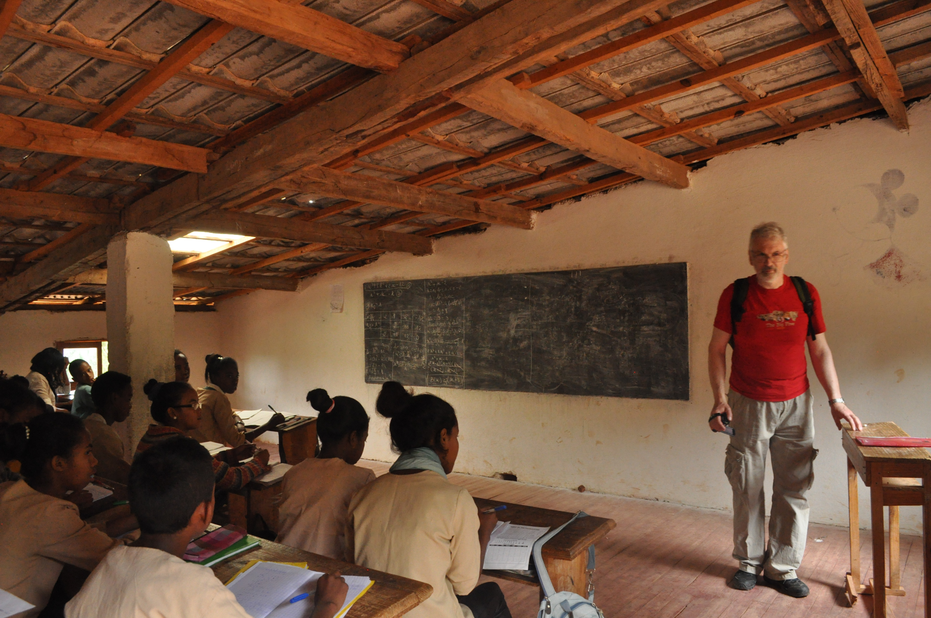 Shot from a classroom in the Ambondrona School, Madagascar